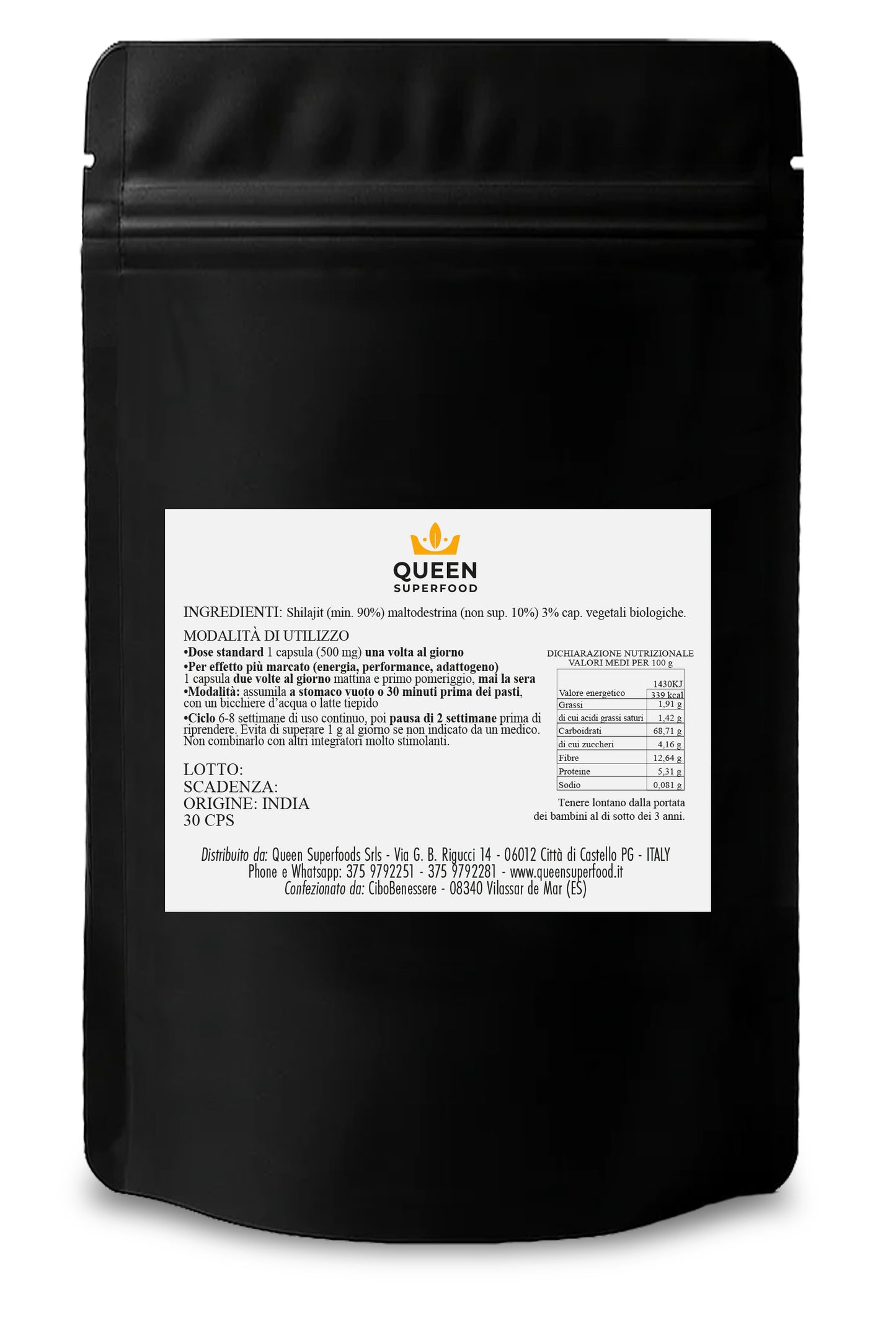 Shilajit Himalayano 100% Puro Bio